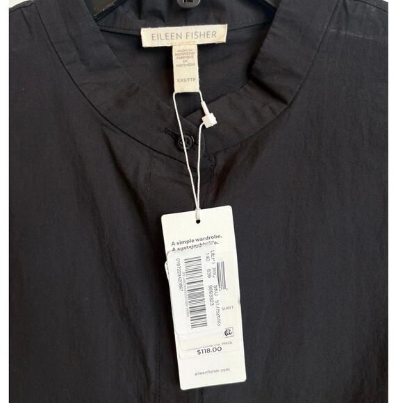 Eileen Fisher NWT Washed Organic Cotton Poplin Sleeveless Shirt - Picture 3 of 4